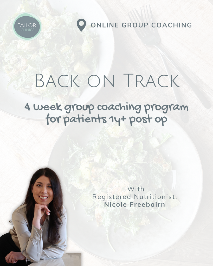 Back On Track - 4 week Bariatric Group Coaching Program (online)