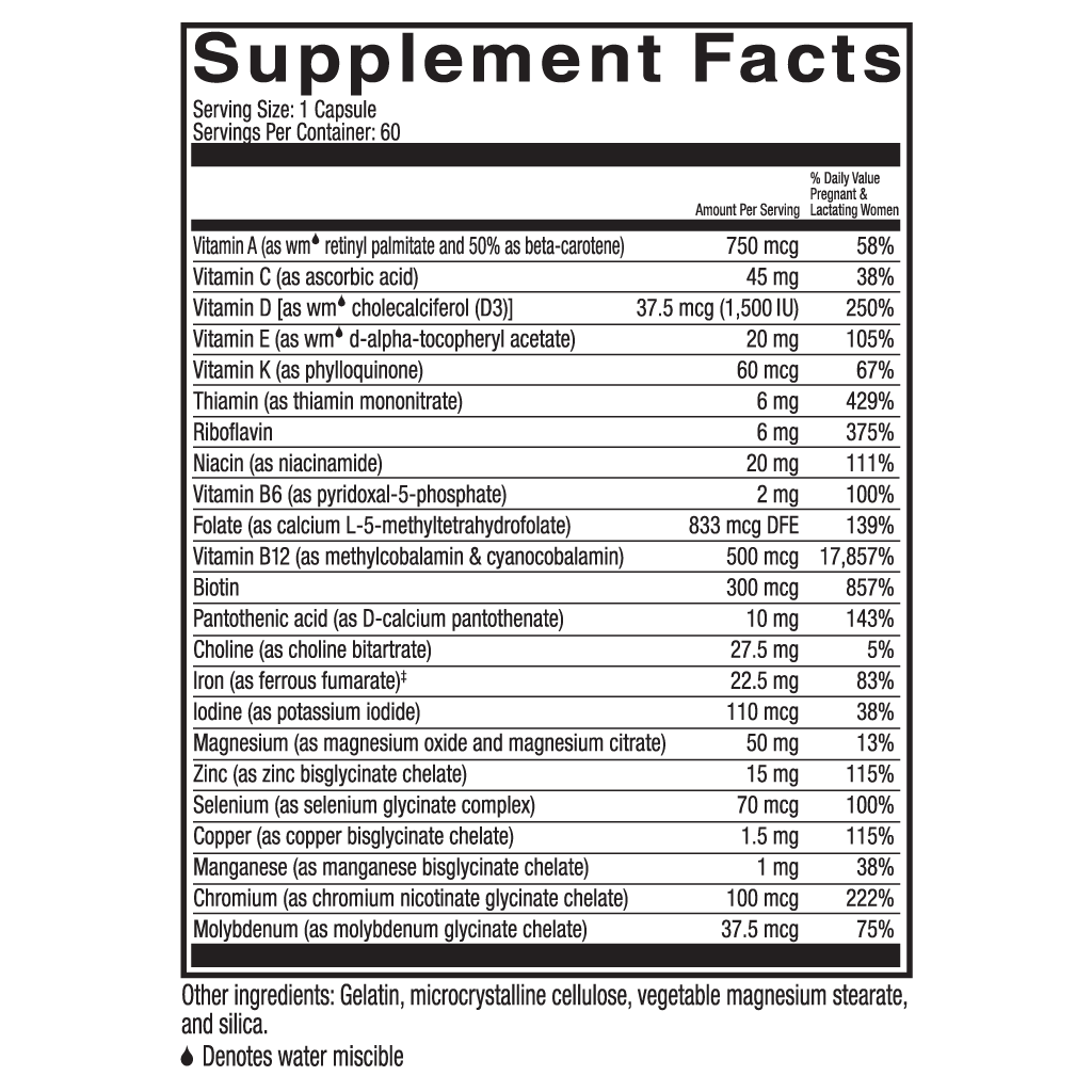 Pregnum Tablet Prenatal Vitamins- Capsules | Tric Nutrition