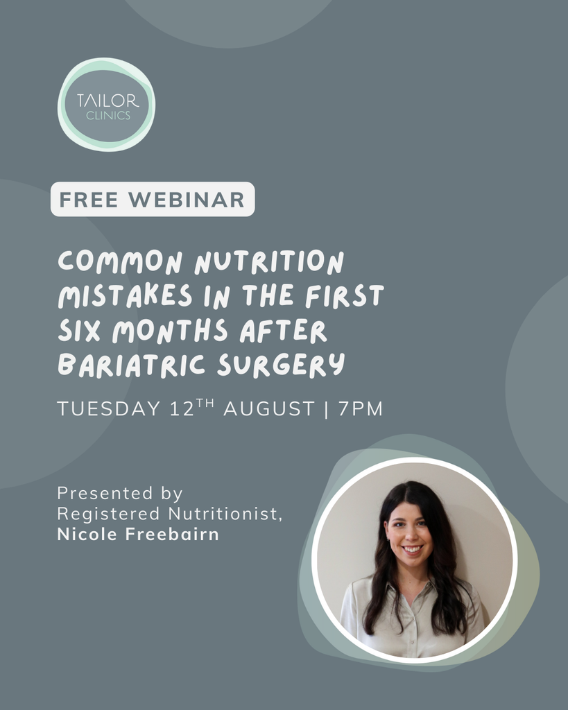 FREE WEBINAR - Common Nutrition Mistakes in the First 6 Months After Bariatric Surgery
